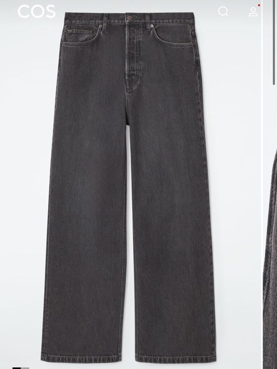 COS Denim - COS Black Wide-Leg Denim Jeans with Subtle Wash
